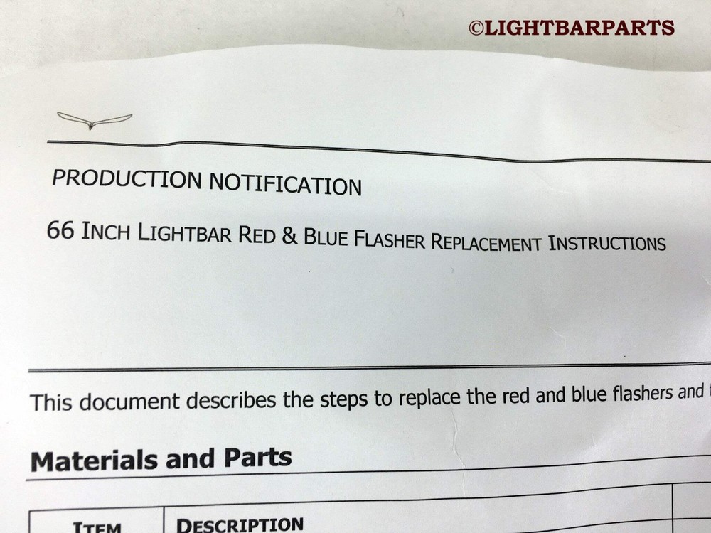 Military IBIS TEK - LED Replacement Flasher Set for 66 Inch Lightbar