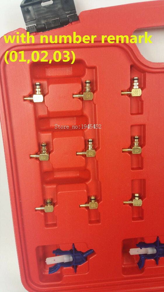 Common Rail Injector Flow Meter With 24 Adaptors Fuel Line Test Tester