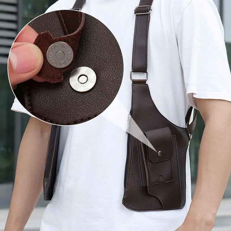 Double Shoulder Strap Multi-Pocket Outdoor Anti-Theft Tactical Bag