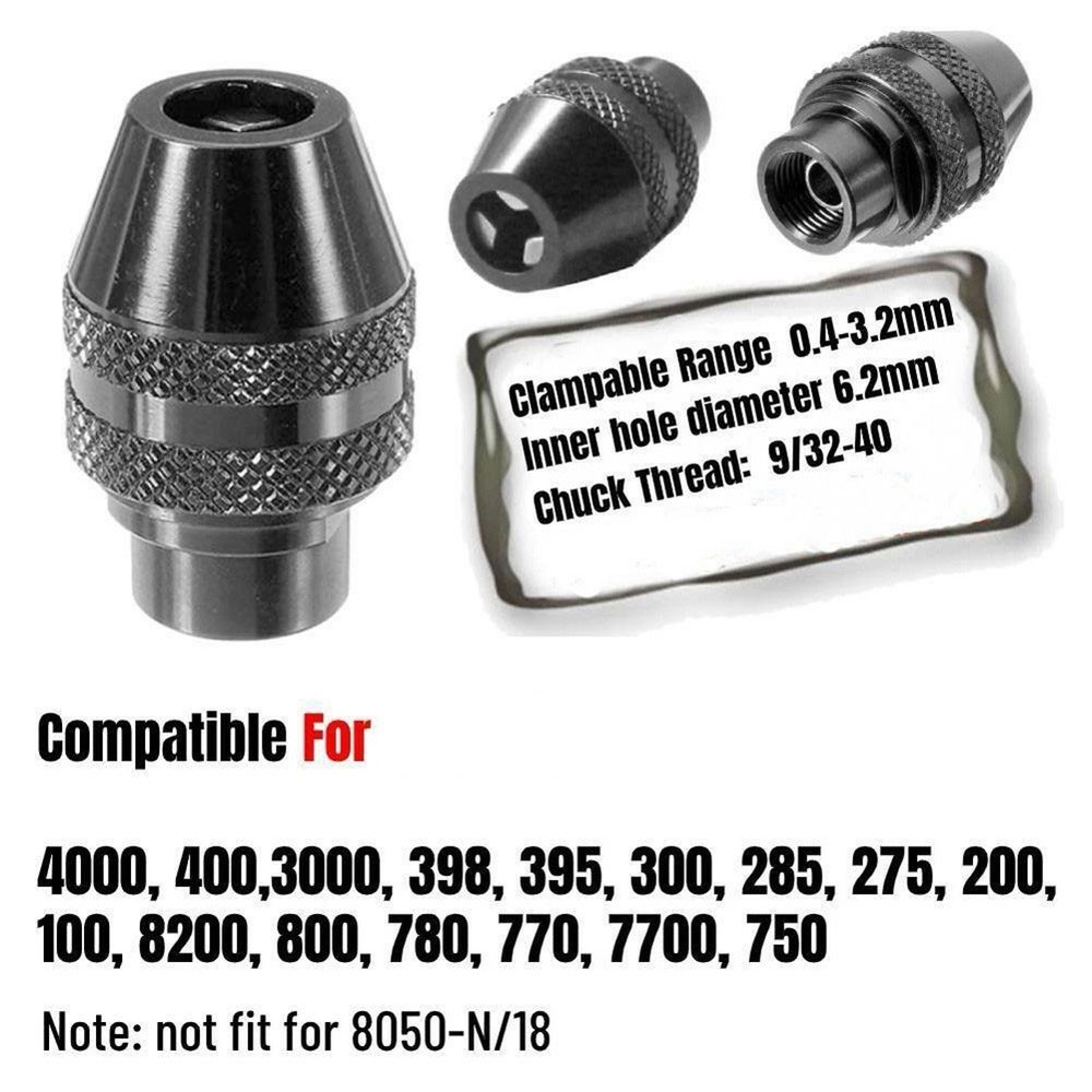 Power Tools Drill Chuck Grinding Chuck 0.8-3.2mm 3pc Keyless Drill Chuck