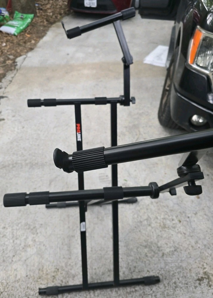 Proline ~ PL402 2-Tier Double X-Braced Keyboard Stand