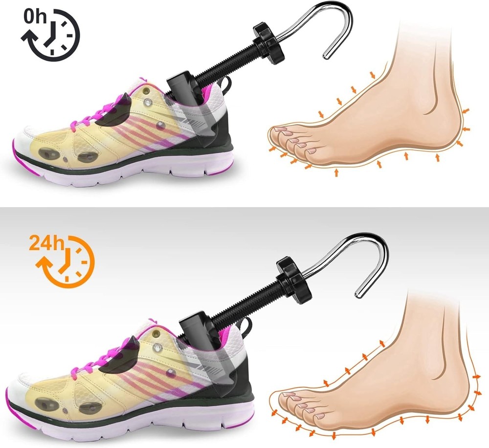 Professional Adjustable Shoe Stretcher & Tree for Optimal Comfort - Yellow Large