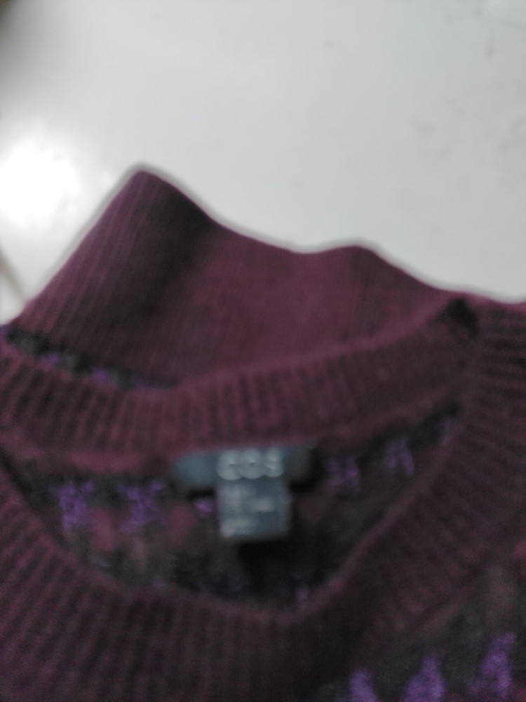 COS Women's Jumper S Multi Geometric Wool with Viscose Round Neck Pullover