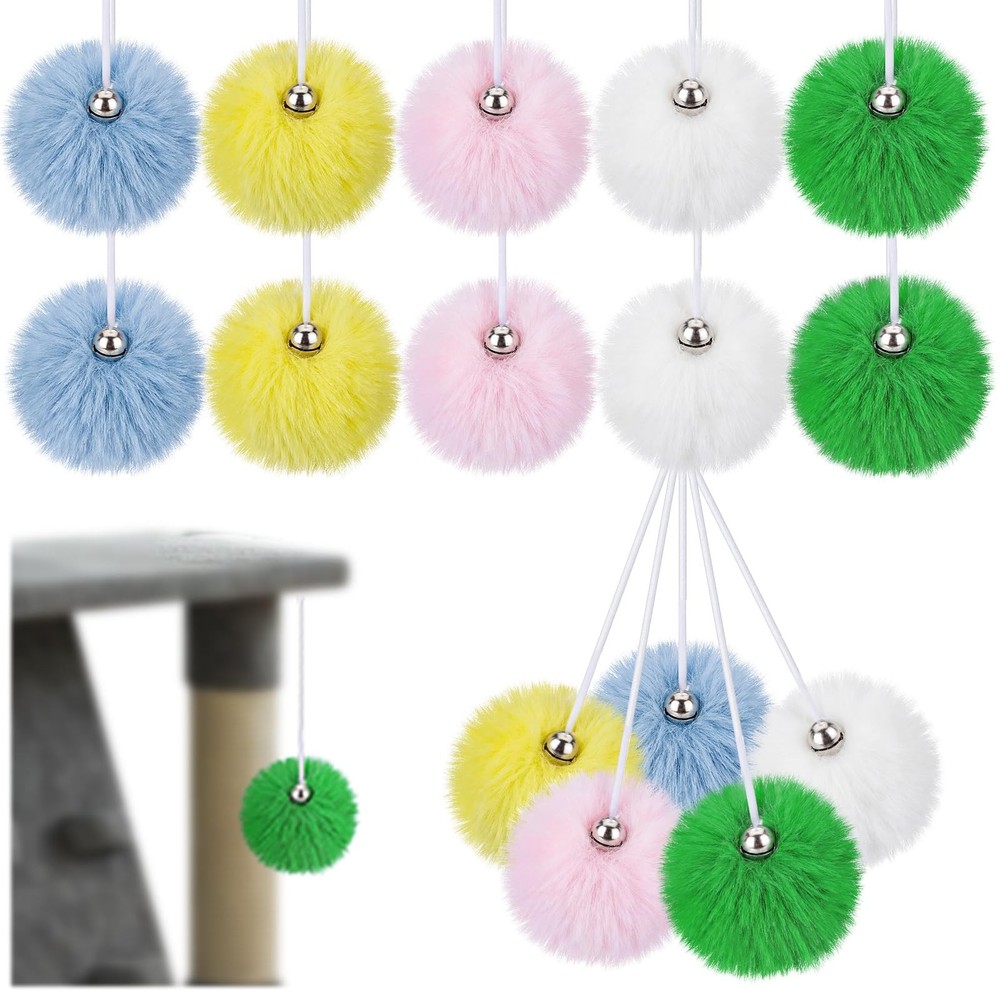 Simgoing 15 Pack Interactive Cats Toy Replacement Balls for Cat Multicolor