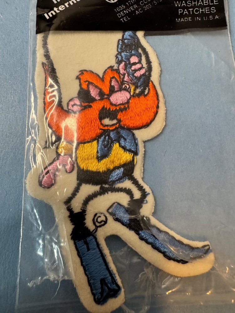 Vintage YOSEMITE SAM Sew On Felt Patch 4.25”x2”