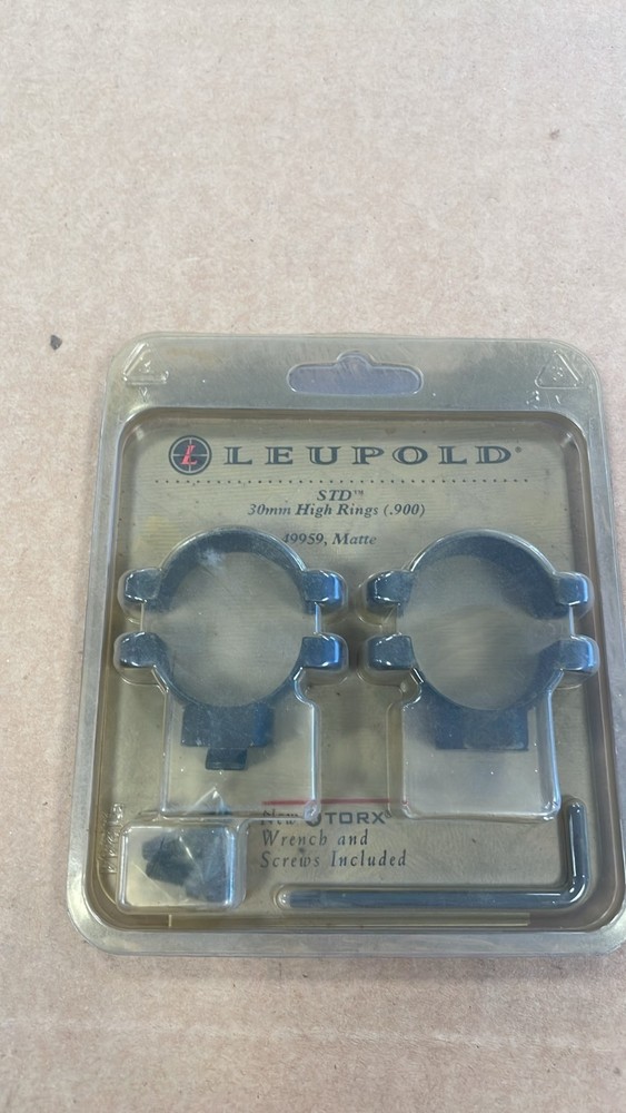 Leupold STD Rings 30mm High Matte Black 49959