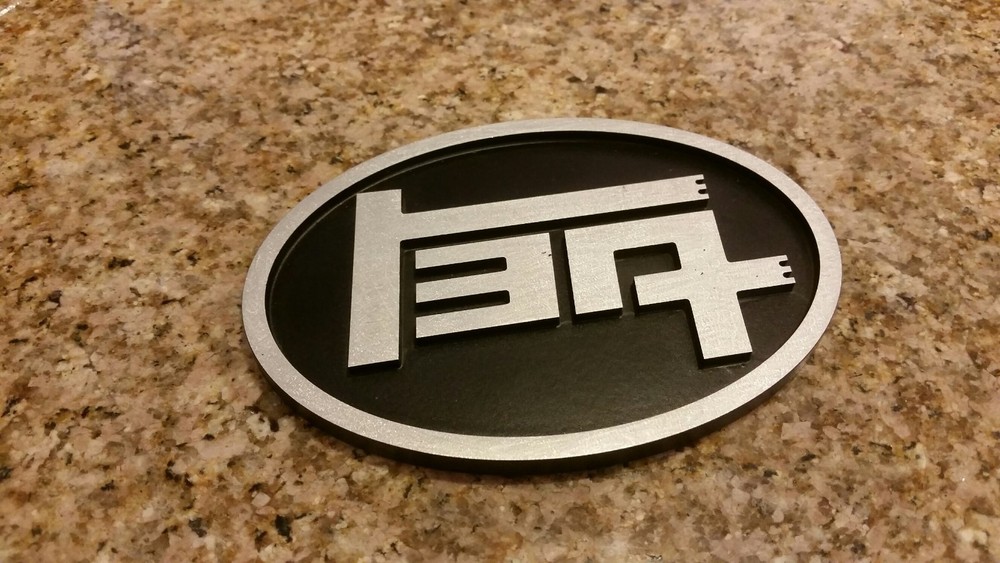 Aluminum TEQ Badge Universal Black (Oval)