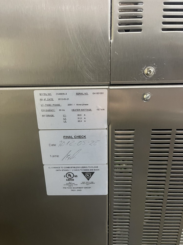 Hobart OV400W-3 Steam Deck Oven