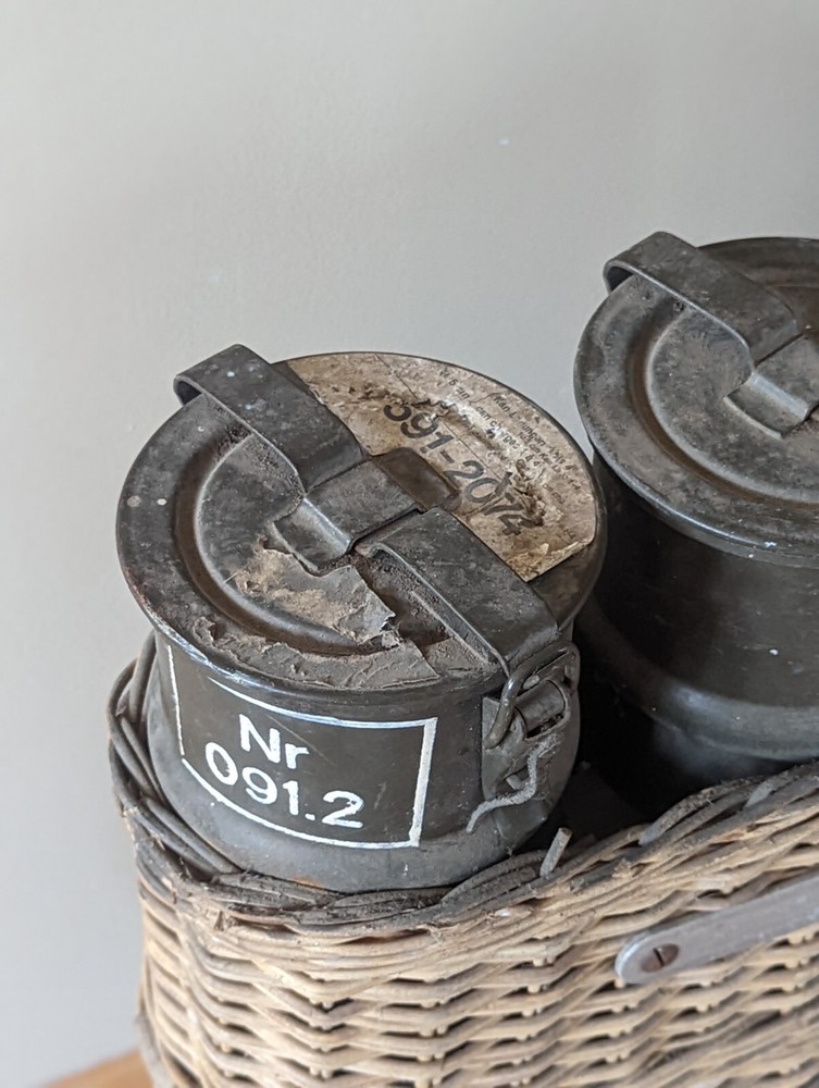 ***RARE*** Nr 0830 German Wicker Basket EMPTY Shell Containers WW2