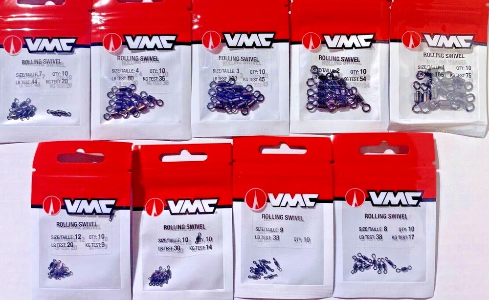VMC RS  Rolling Swivel in 10 or 50 per value pack  Choose Size