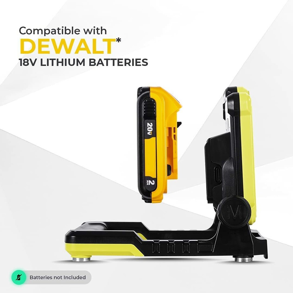 Master Tailgaters LED Work Flood Light Compatible for Dewalt 20v Battery