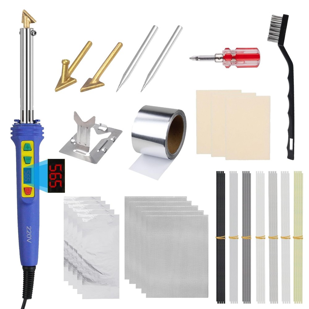 Plastic Welding Kit Deluxe -UL Certified LED Digital Adjustable Temperature P...