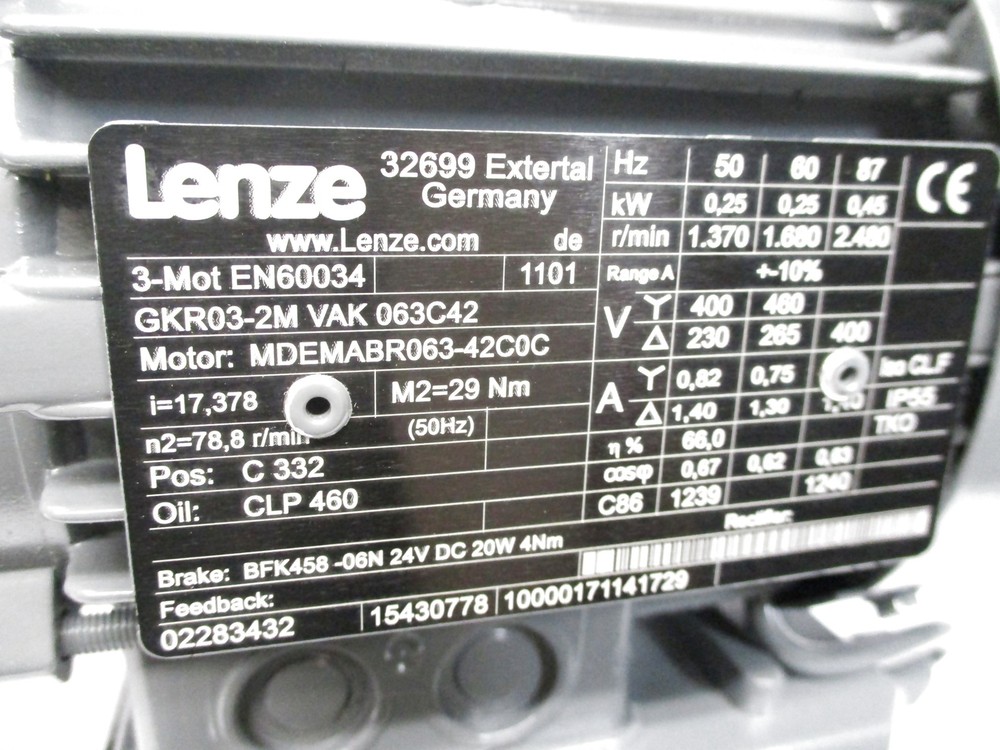 LENZE GKR03-2MVAK063C42 NSNP