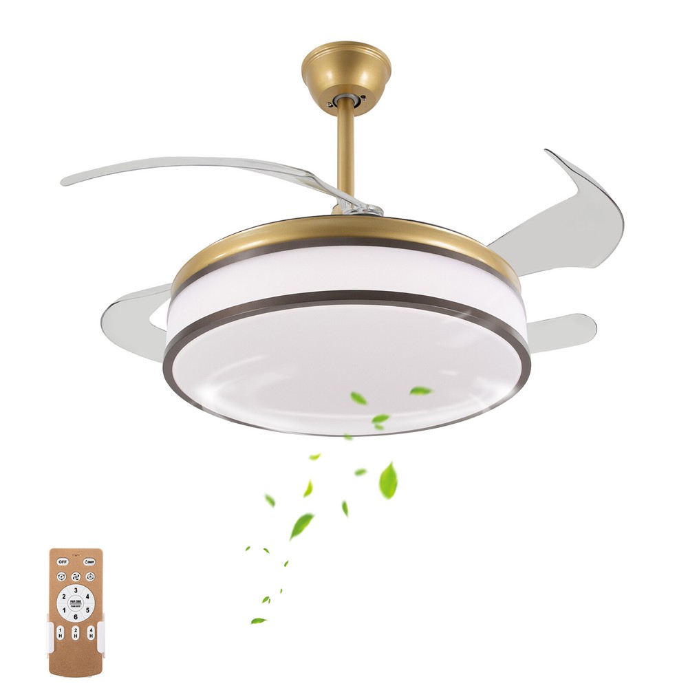 Timing 6 Wind Speed LED Ceiling Fan Light Remote Control Ceiling Mount Light