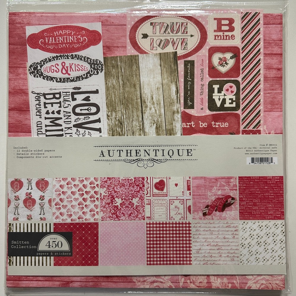 Authentique 12x12 Paper Pack-Variations-Smitten, Darling, Treasure, or Genuine