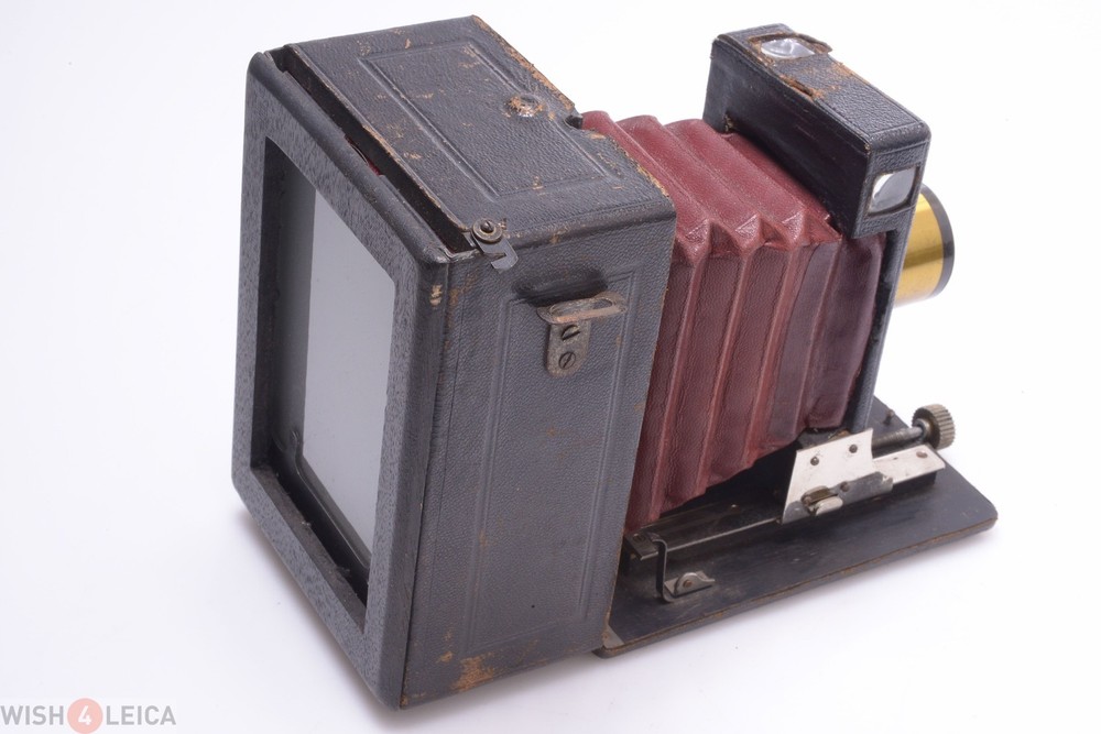 ✅ MAZO 9X12CM FOLDING MODIFIED CAMERA, RED BELLOWS, UNBRANDED LENS