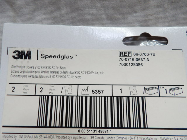3M Speedglas Side Window Covers 06-0700-73 (Pkg of 2)