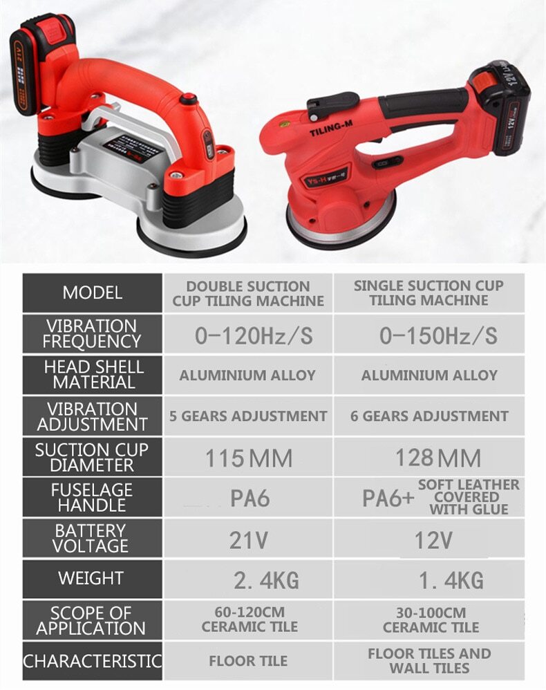 21V Automatic Tile Tiling Machine 60 x 120cm Hand-held Tile Carrelage Tools