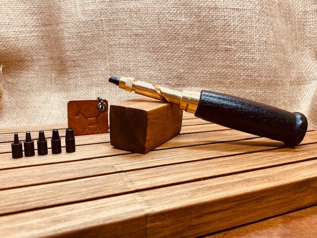 Bookbinding Japanese Screw Hole Punch Tool (Black Handle)