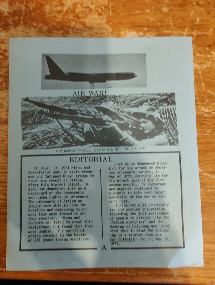 ANTI VIETNAM WAR BROCHURE
