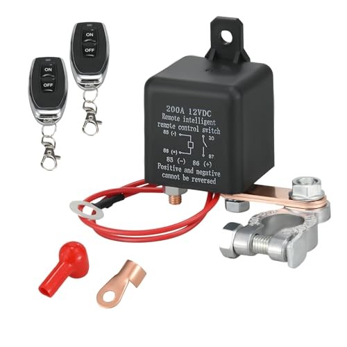 Remote Battery Disconnect Switch 12V, Negative Disconnect Switch with Anti 200A