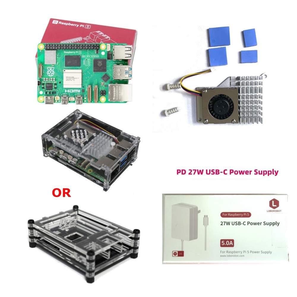 Raspberry Pi 5 Kit 4GB/8GB BCM2712 Processor 2.4GHz Quad-Core 64-Bit G5B02