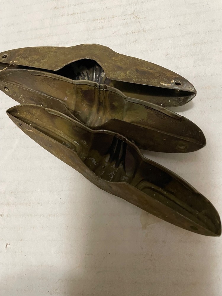 VINTAGE ART DECO FURNITURE PULLS . WATERFALL. 3 TOTAL. FOR RESTORE.