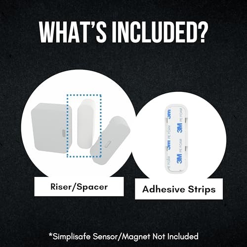 Magnet Riser Compatible with SimpliSafe | Alarm Contact Spacer with 3M 3/4 inch