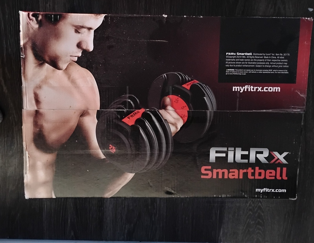 FitRx SmartBell, 25lbs. Quick-Select Adjustable Dumbbells, 5-25lbs