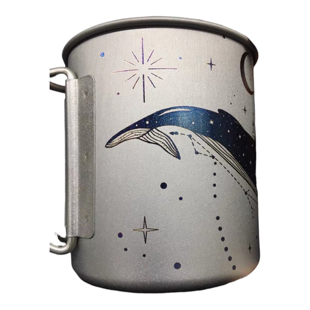 Snow Peak Titanium Mug 450ml Custom Design Camping Cup Ultralight