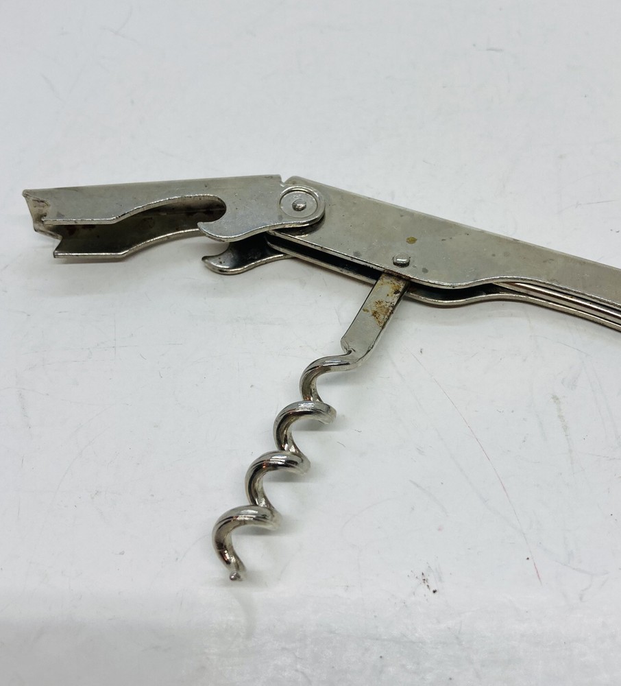 Vintage Phoenix Ware Beer Cap Bottle Opener Corkscrew Italy Multi Purpose 22