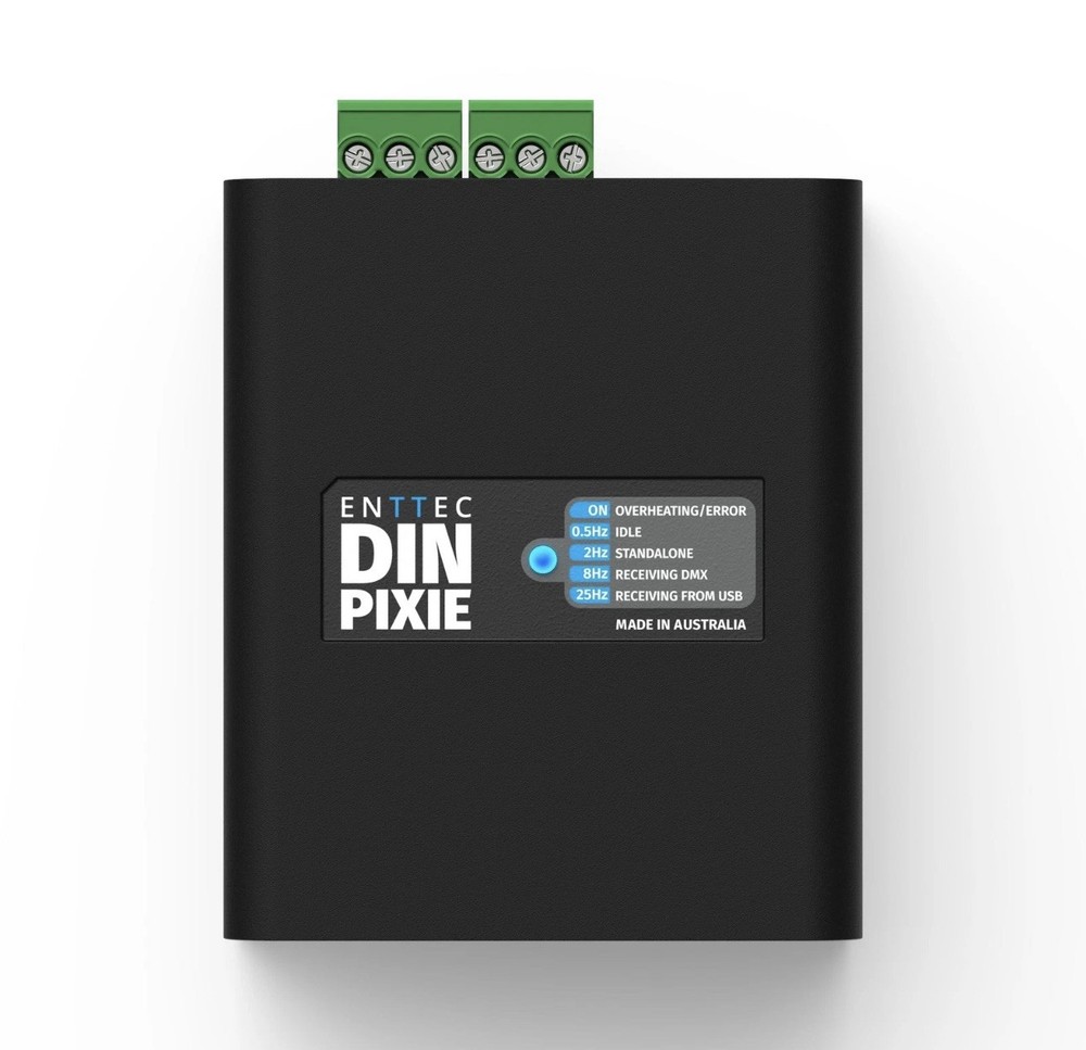 Enttec Din Pixie 73539, 2 Universe DMX LED Pixel Controller
