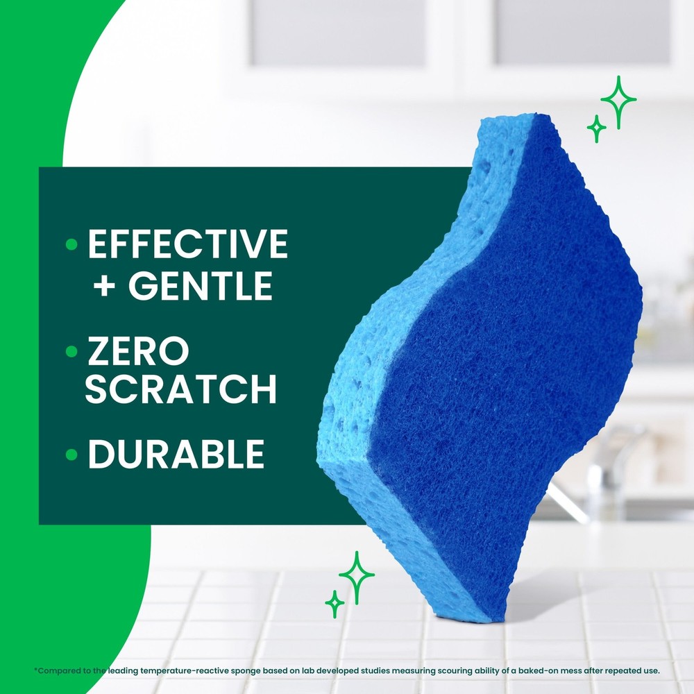 Scotch-Brite Zero Scratch Scrub Sponges Non-Scratch 9 Sponges