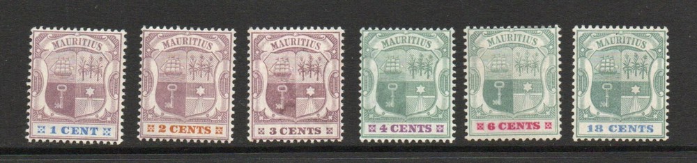 MAURITIUS SG 127-32 1895 M/M SET