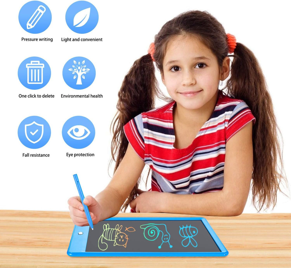 LCD Writing Tablet Colorful 10 Inch Electronic Graphics Doodle Board Ewriter Dra