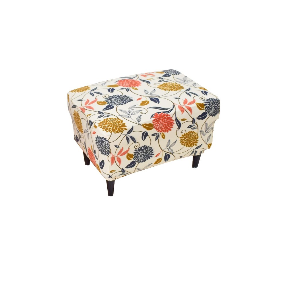 Stretch Ottoman Cover Rectangular Storage Ottoman Slipcover Footrest Stool Co...