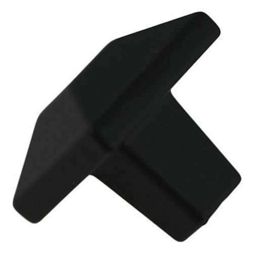 1" Mission Style Square Knob Black