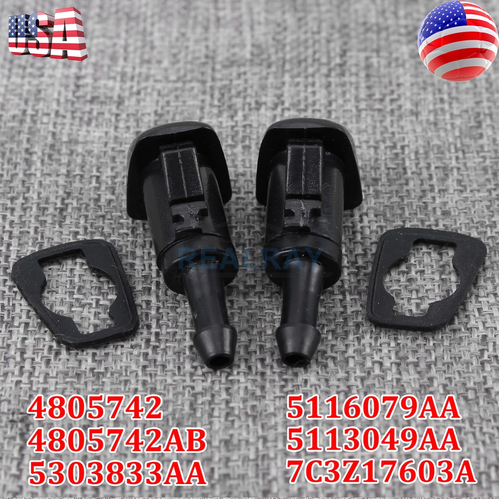 5113049AA WINDSHIELD WASHER FLUID NOZZLE FOR DODGE RAM 1500 2500 3500 2011-2017