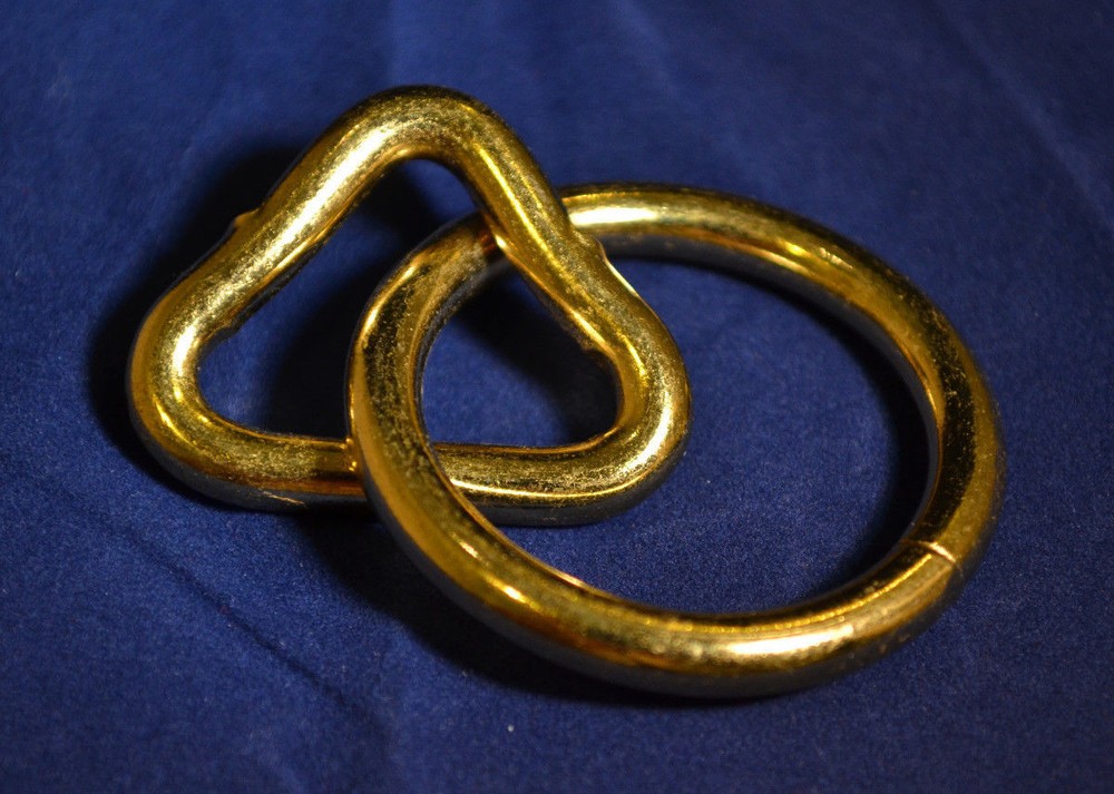 Loop & Ring - 1" Brass Plated - Pack of 4  (B48)