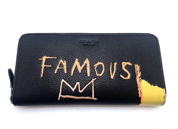 COACH Basquiat Black Long Wallet New