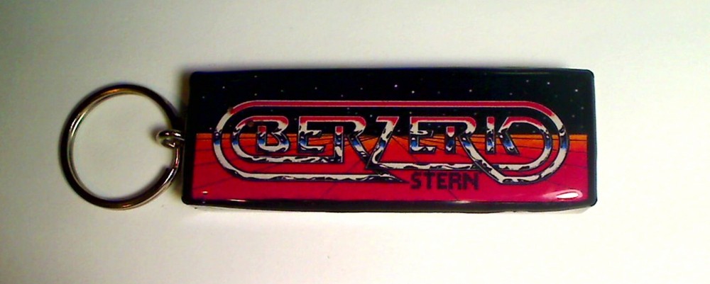 Berzerk  Arcade Marquee Coin Door accessory Keychain
