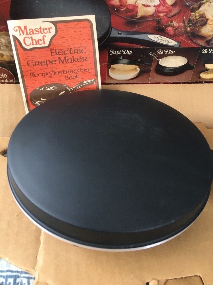 Vintage Master Chef Electric Crepe Maker Model 8421 New Open Box