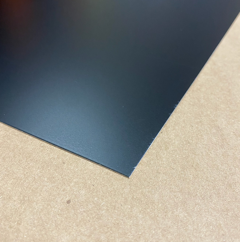 24" x 96" MATTE BLACK Aluminum Flat Sheet .030" Thick, Painted