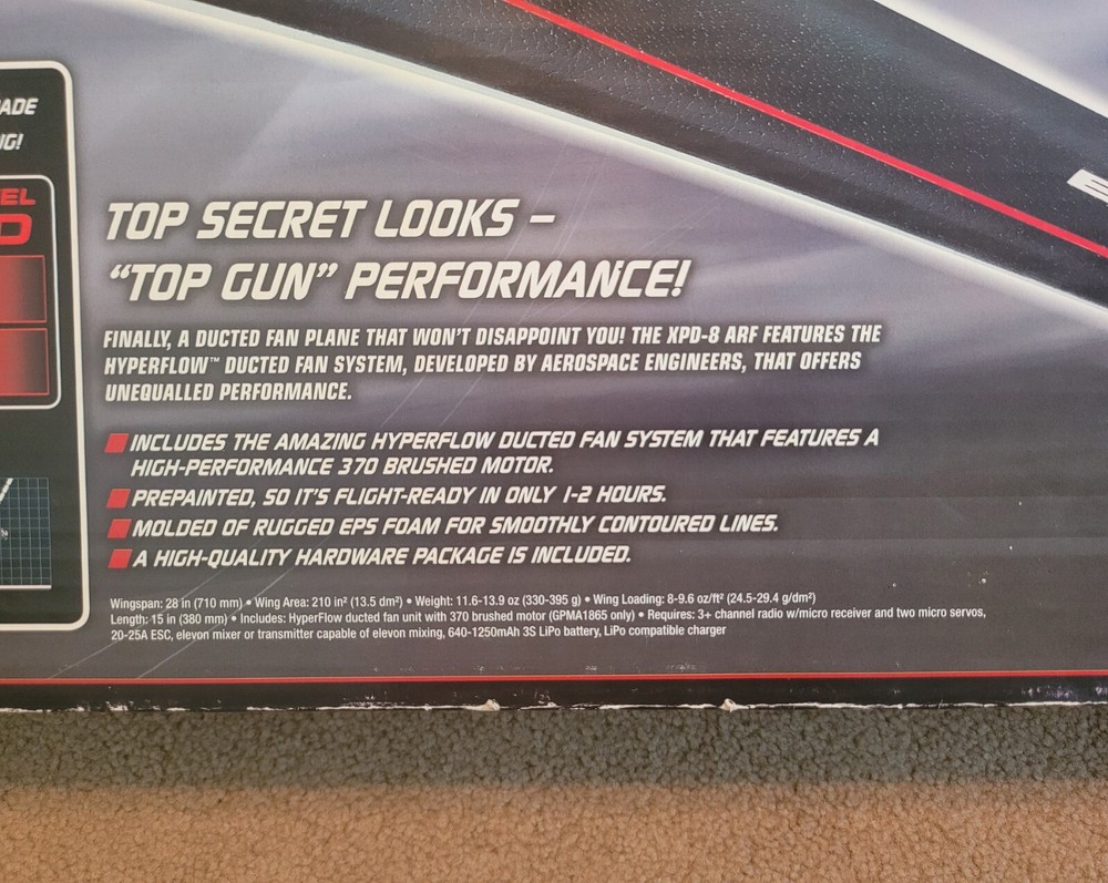 Great Planes XPD-8 Jet Airplane Kit + BATTERY!