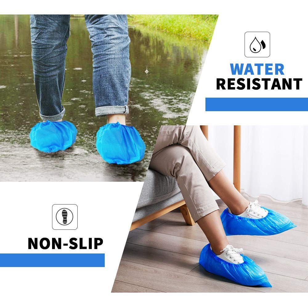 200 Pack 100 Pairs Disposable Shoe Covers Boot Cover Waterproof, Dust proof, ...