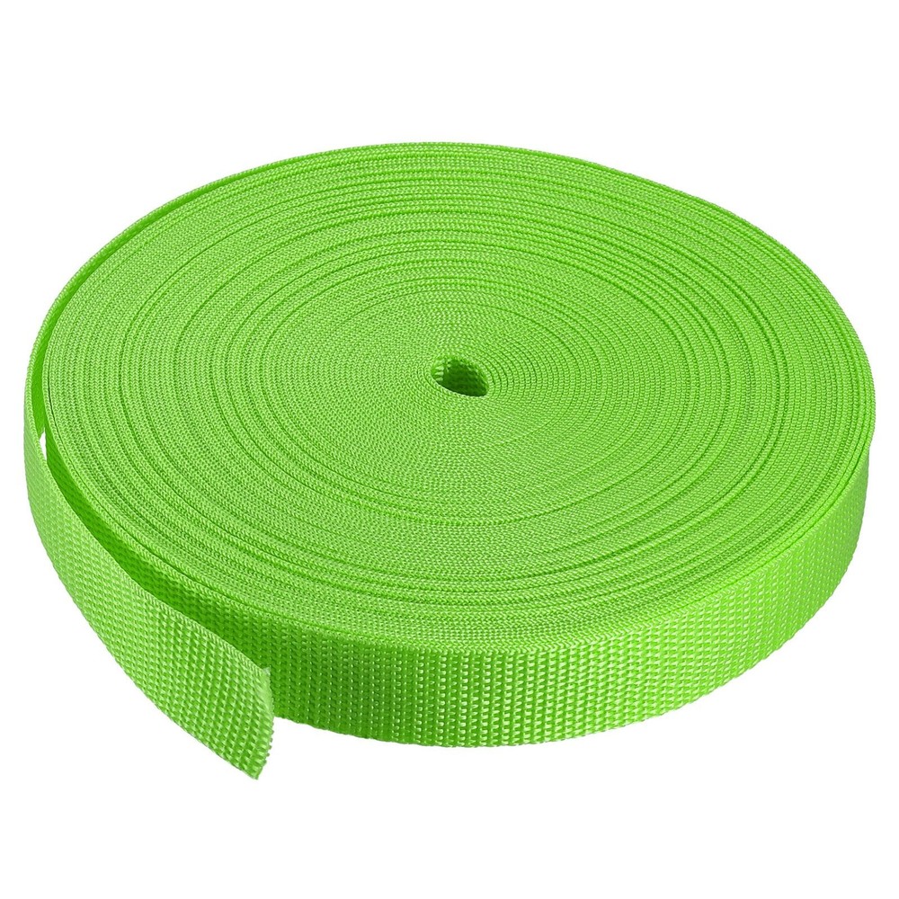 Lightweight Polypropylene Webbing Strap 1" 25 Yards Light Green Strapping