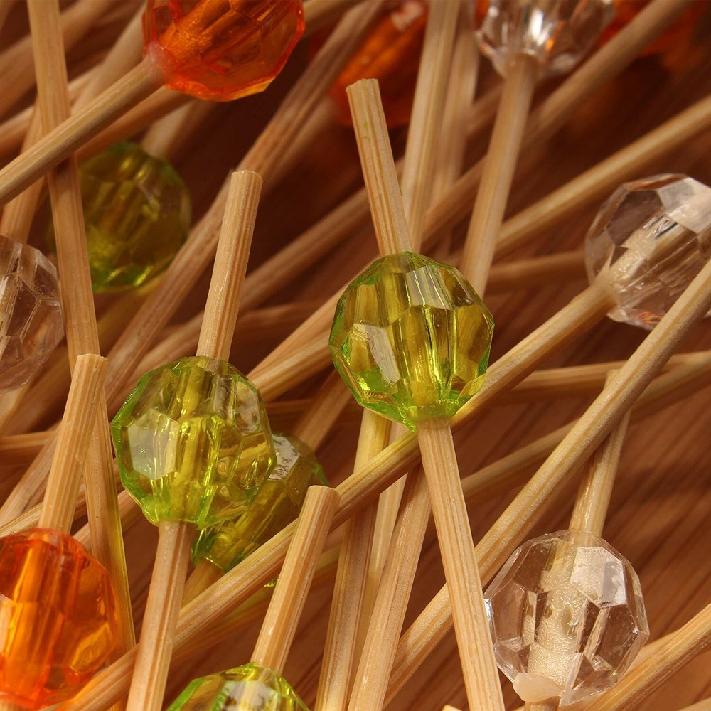 5.9" Decorative Diamond End Pick Skewers
