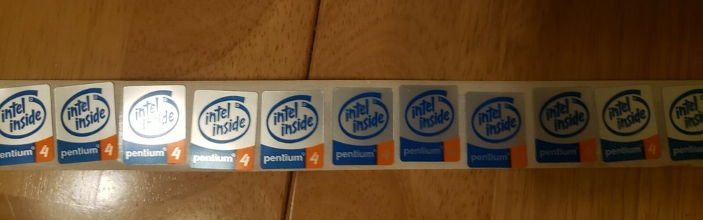Intel Pentium 4 Processor Intel Inside Metal Case Sticker Badge NEW