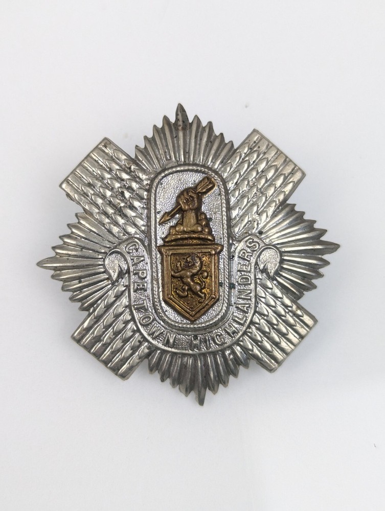 Cape Town Highlanders Cap Badge Bimetal