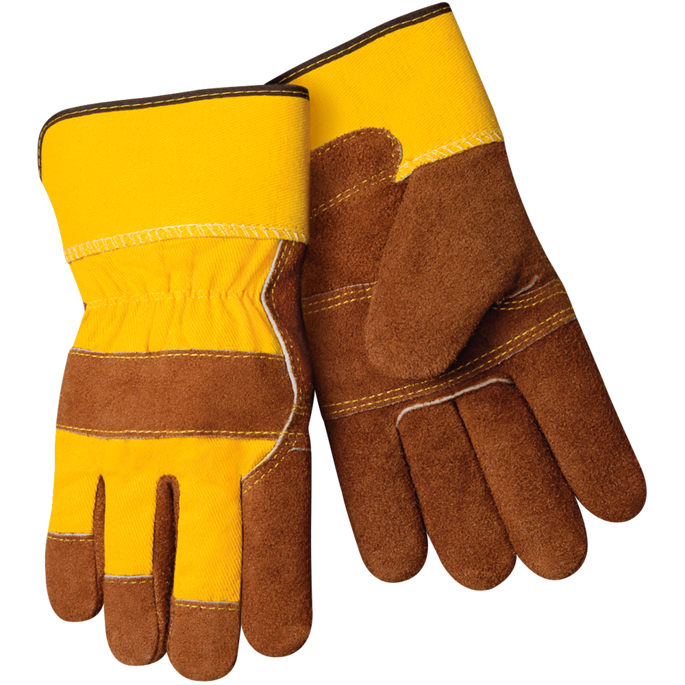Split Cowhide Winter Gloves With Fleece Insulated Lining large